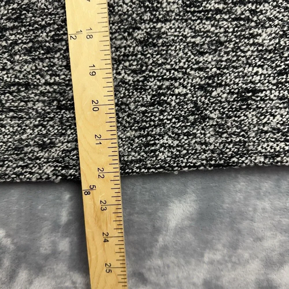 Garnet Hill Skirt Womens Sz 6 Wool Blend Pencil Gray Tweed Back Zip Classic Slit